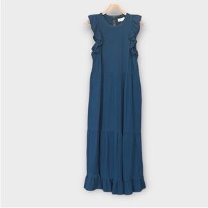 Universal Thread blue ruffle maxi dress